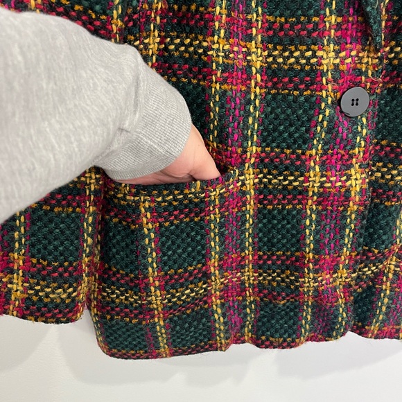Vintage Talbots Plus Tweed Colorful plaid Blazer 20 - Picture 9 of 13